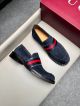 Gucci Man Blue Calfskin Business Leather Shoes 042888 (2)_th.jpg